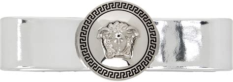 Versace: Silver Medusa Biggie Hair Clip 